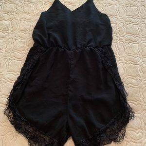 Black Lacey Romper